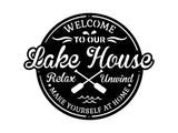 Lake House Wall Art, Laser Cut Metal Artwork, Lake Front Home Sign, Beach Metal Wall Art, Metal Coastal Wall Decor, Lake House Decor