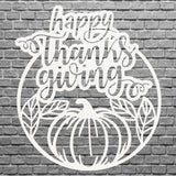 Happy Thanksgiving Pumpkin Wall Art, Happy Thanksgiving Metal Art, Laser Cut Pumpkin Fall Sign, Metal Thanks Giving Decor