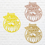 Happy Thanksgiving Pumpkin Wall Art, Happy Thanksgiving Metal Art, Laser Cut Pumpkin Fall Sign, Metal Thanks Giving Decor