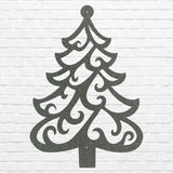 Wall Christmas Tree Metal Art, Metal Wall Hanging, Laser Cut Metal Sign, Holiday Wall Art, Christmas Tree Decor, Christmas Wall Decor