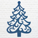 Wall Christmas Tree Metal Art, Metal Wall Hanging, Laser Cut Metal Sign, Holiday Wall Art, Christmas Tree Decor, Christmas Wall Decor