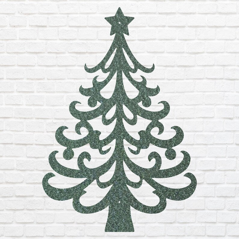 Christmas Tree Metal Wall Art, Holiday Wall Art, Christmas Tree Decor, Metal Wall Hanging, Christmas Wall Decor, Laser Cut Metal Sign