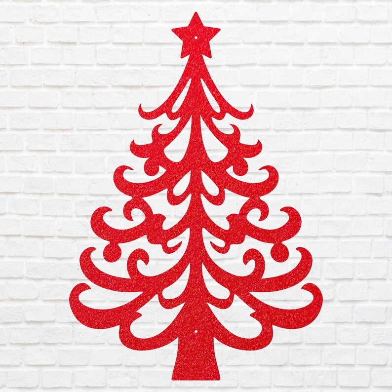 Christmas Tree Metal Wall Art, Holiday Wall Art, Christmas Tree Decor, Metal Wall Hanging, Christmas Wall Decor, Laser Cut Metal Sign