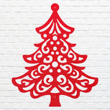 Christmas Tree Metal Art, Holiday Wall Art, Christmas Tree Decor, Metal Wall Hanging, Christmas Wall Decor, Laser Cut Metal Sign