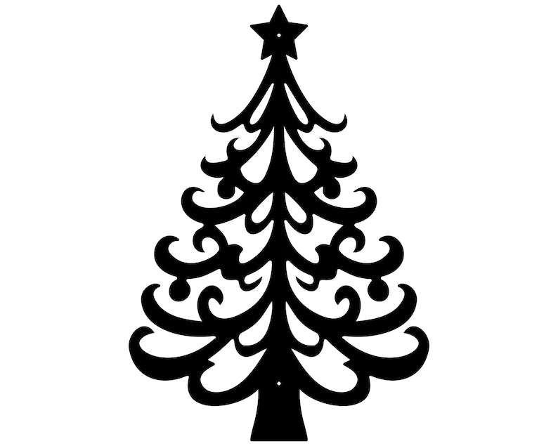 Christmas Tree Metal Wall Art, Holiday Wall Art, Christmas Tree Decor, Metal Wall Hanging, Christmas Wall Decor, Laser Cut Metal Sign