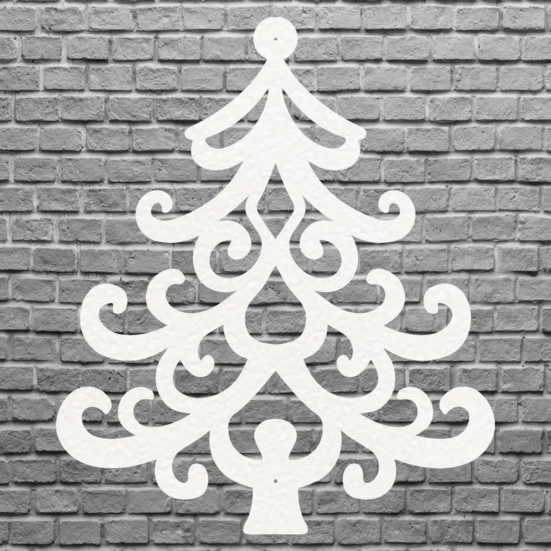 Christmas Tree Decor Metal Art, Metal Wall Hanging, Laser Cut Metal Sign, Holiday Wall Art, Christmas Tree Decor, Christmas Wall Decor