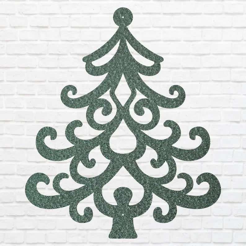 Christmas Tree Decor Metal Art, Metal Wall Hanging, Laser Cut Metal Sign, Holiday Wall Art, Christmas Tree Decor, Christmas Wall Decor