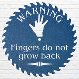 Warning Wall Art, Fingers Do Not Grow Back Metal Wall Art, Laser Cut Metal Sign, Wall Decoration, Industrial Art, Metal Wall Hanging