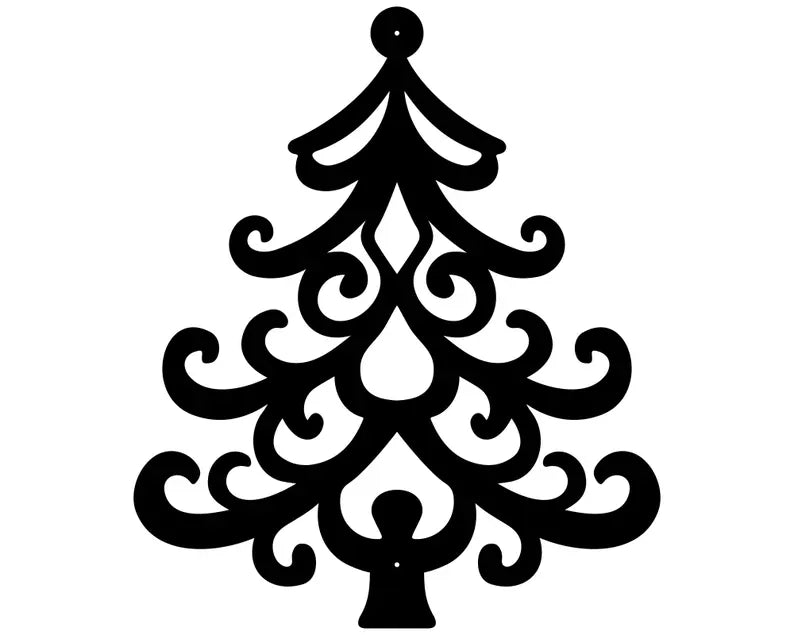 Christmas Tree Decor Metal Art, Metal Wall Hanging, Laser Cut Metal Sign, Holiday Wall Art, Christmas Tree Decor, Christmas Wall Decor