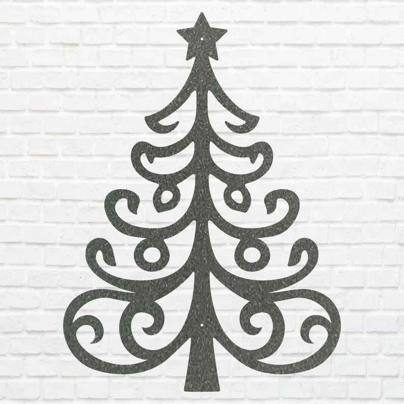 Metal Christmas Tree Art, Laser Cut Metal Sign, Holiday Wall Art, Christmas Tree Decor, Metal Wall Hanging, Christmas Wall Decor