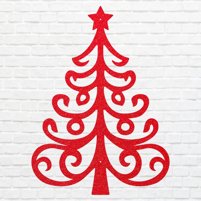 Metal Christmas Tree Art, Laser Cut Metal Sign, Holiday Wall Art, Christmas Tree Decor, Metal Wall Hanging, Christmas Wall Decor