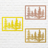 Pine Trees Metal Wall Art, Nature Wall Art, Metal Wall Decor, Pine Tree Custom Metal Sign, Farmhouse Wall Decor, Above Bed Art
