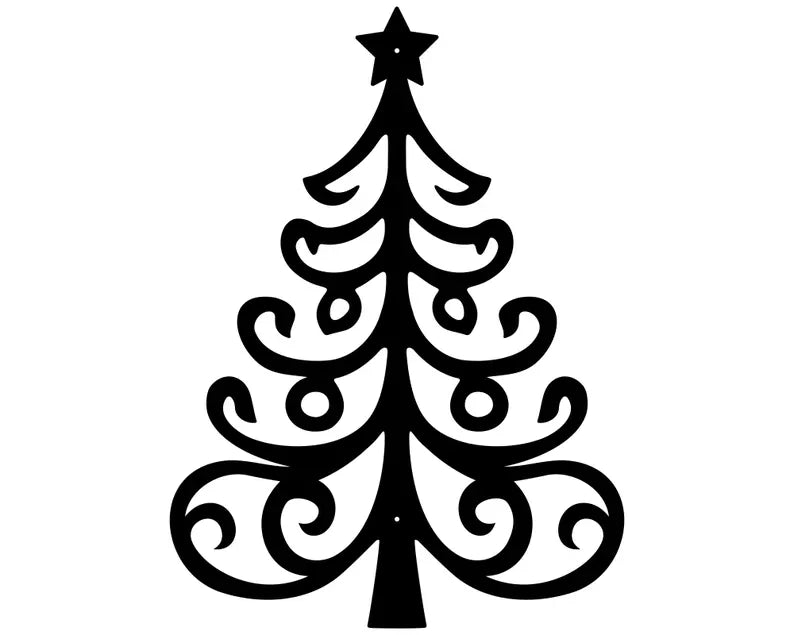 Metal Christmas Tree Art, Laser Cut Metal Sign, Holiday Wall Art, Christmas Tree Decor, Metal Wall Hanging, Christmas Wall Decor