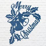 Christmas Bells Decor, Merry Christmas Wall Decor, Name Wall Metal Sign, Personalized Merry Christmas Gift