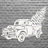 Metal Christmas Truck With Tree Sign, Christmas Tree Decor, Christmas Tree Truck Sign, Custom Name Metal Sign