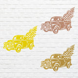 Metal Christmas Truck With Tree Sign, Christmas Tree Decor, Christmas Tree Truck Sign, Custom Name Metal Sign