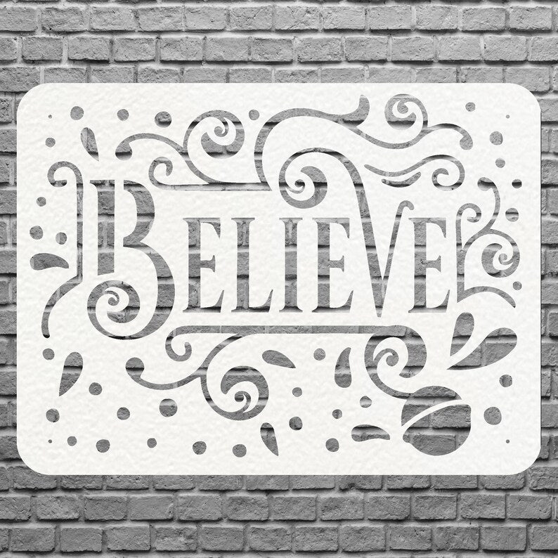 Believe Metal Sign, Modern Believe Wall Art, Christian Wall Art, Christmas Wall Decor, Christmas Decoration, Believe Decor