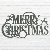 Merry Christmas Metal Art, Winter Christmas Metal Art Sign, Laser Cut Metal Wall Art, Christmas Home Decor