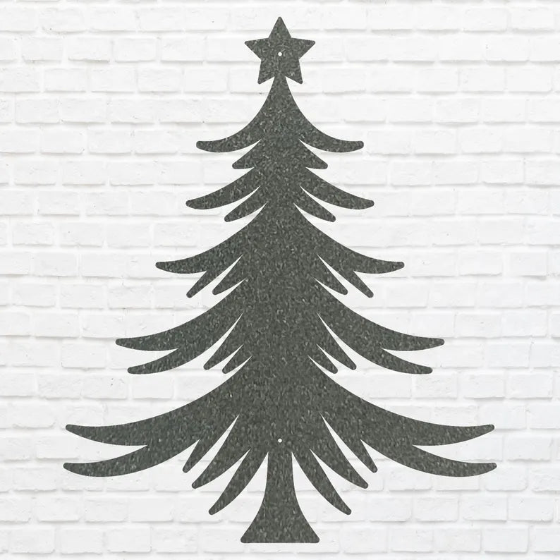 Christmas Tree Metal Wall Hanging, Holiday Wall Art, Christmas Tree Wall Art, Metal Artwork, Xmas Wall Decor, Laser Cut Metal Sign