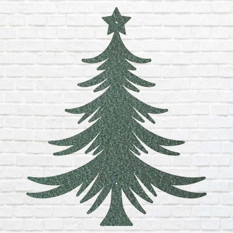 Christmas Tree Metal Wall Hanging, Holiday Wall Art, Christmas Tree Wall Art, Metal Artwork, Xmas Wall Decor, Laser Cut Metal Sign