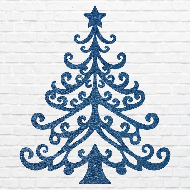 Christmas Tree Metal Wall Decor, Holiday Wall Art, Christmas Tree Wall Art, Metal Wall Hanging, Xmas Wall Decor, Laser Cut Metal Sign
