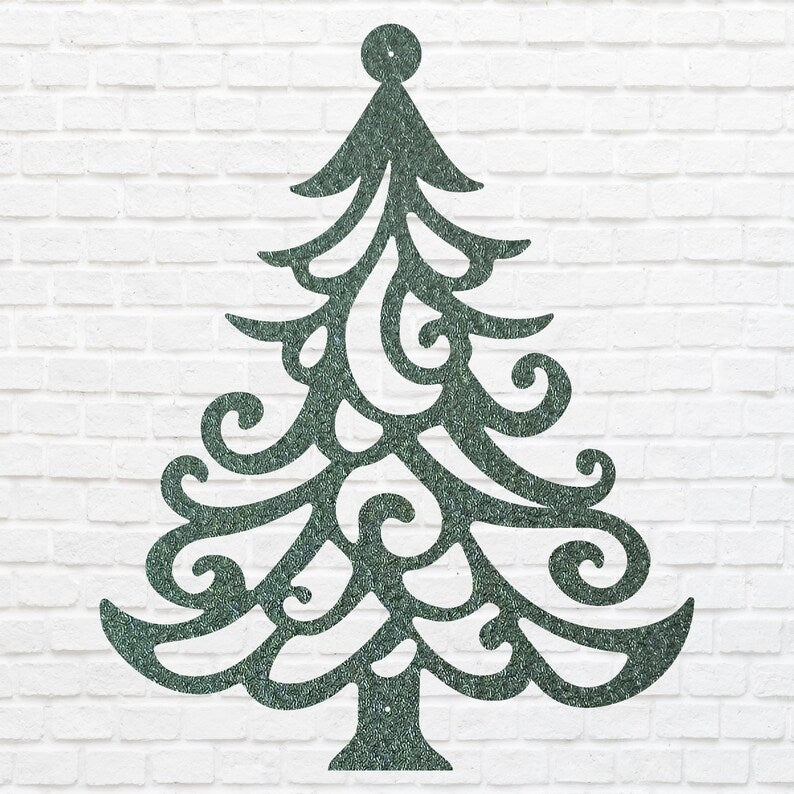 Christmas Tree Metal Artwork, Holiday Wall Art, Christmas Tree Decor, Metal Wall Hanging, Christmas Wall Decor, Laser Cut Metal Sign