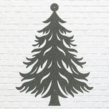 Christmas Metal Tree Wall Art, Holiday Wall Art, Christmas Tree Metal Artwork, Xmas Wall Decor, Laser Cut Metal Sign, Above Bed Art
