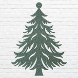 Christmas Metal Tree Wall Art, Holiday Wall Art, Christmas Tree Metal Artwork, Xmas Wall Decor, Laser Cut Metal Sign, Above Bed Art