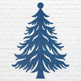Christmas Metal Tree Wall Art, Holiday Wall Art, Christmas Tree Metal Artwork, Xmas Wall Decor, Laser Cut Metal Sign, Above Bed Art