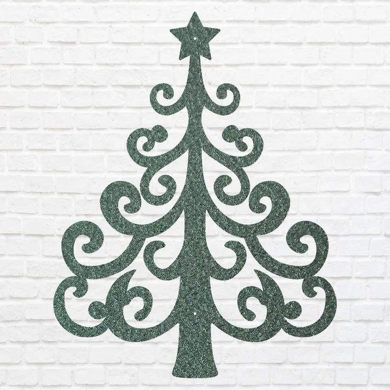 Metal Christmas Tree Wall Art, Holiday Wall Art, Christmas Tree Decor, Metal Wall Hanging, Christmas Wall Decor, Laser Cut Metal Sign