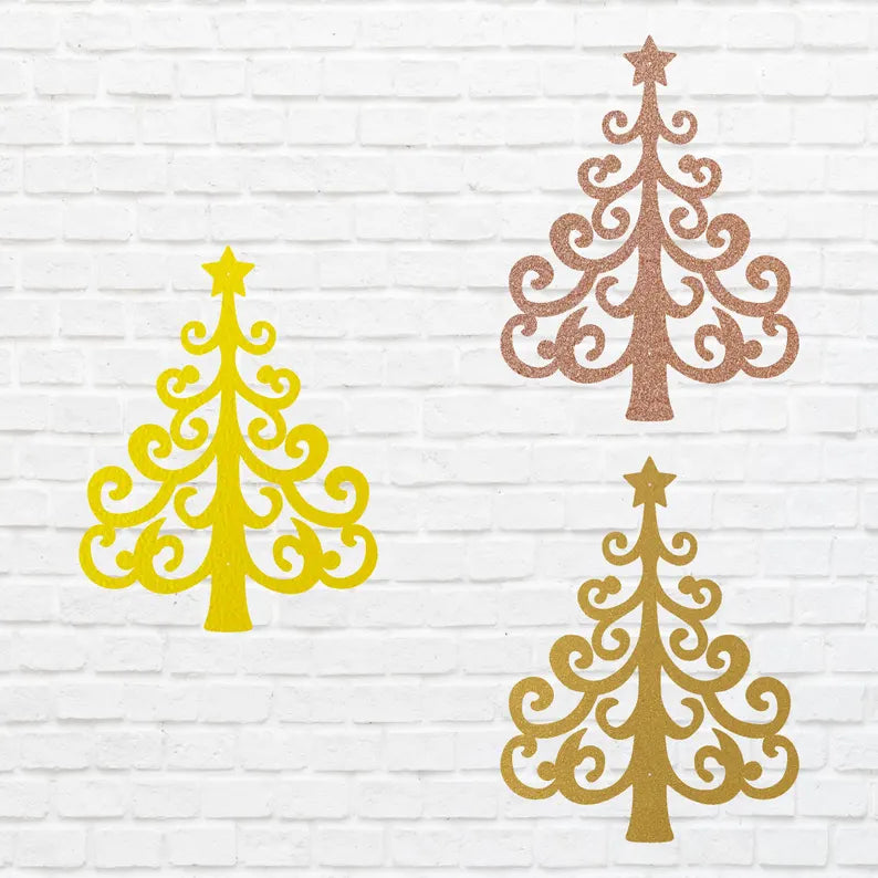 Metal Christmas Tree Wall Art, Holiday Wall Art, Christmas Tree Decor, Metal Wall Hanging, Christmas Wall Decor, Laser Cut Metal Sign