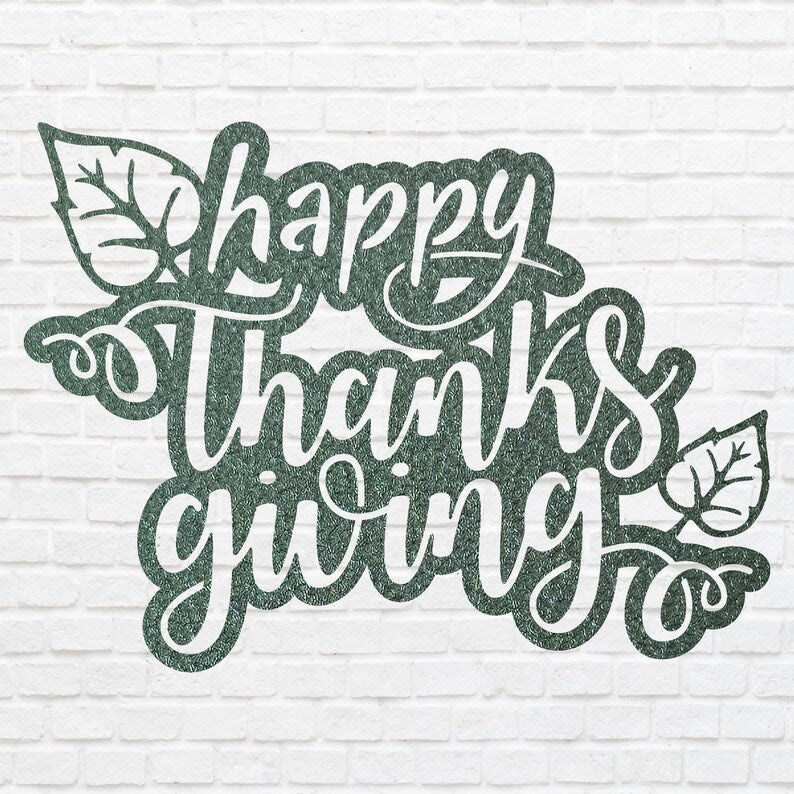 Happy Thanksgiving Metal Wall Art, Fall Thanksgiving Art, Laser Cut Happy Thanksgiving Sign, Autumn Wall Art, Thanksgiving Gift