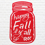 Happy Fall Yall Wall Art, Fall Metal Wall Art, Fall Home Decor, Laser Cut Happy Fall Yall Sign, Housewarming Gift