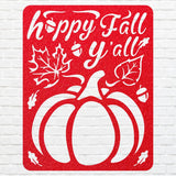 Happy Fall Yall Pumpkin Wall Art, Happy Fall Yall Metal Wall Art, Fall Home Decor, Laser Cut Autumn Wall Sign, Housewarming Gift