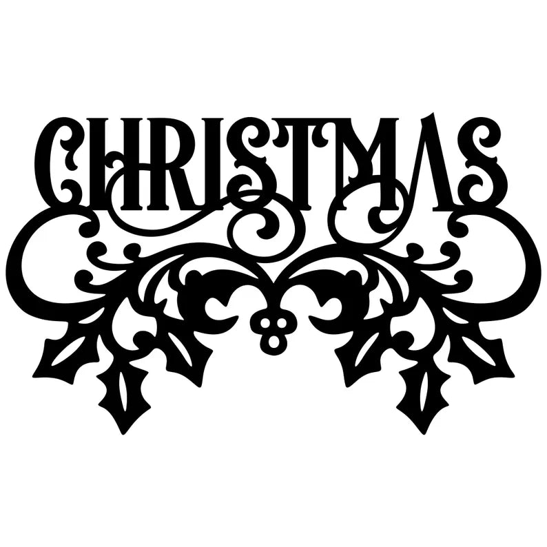Metal Christmas Wall Art, Metal Christmas Sign, Laser Cut Metal Wall Decor, Christmas Home Decor, Christmas Gift