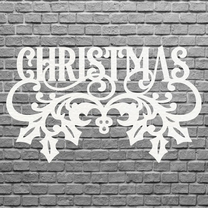Metal Christmas Wall Art, Metal Christmas Sign, Laser Cut Metal Wall Decor, Christmas Home Decor, Christmas Gift