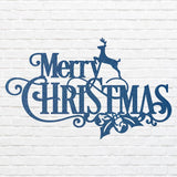 Merry Christmas Metal Art, Metal Christmas Sign, Laser Cut Metal Wall Art, Christmas Home Decor, Holiday Wall Art