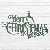 Merry Christmas Metal Art, Metal Christmas Sign, Laser Cut Metal Wall Art, Christmas Home Decor, Holiday Wall Art