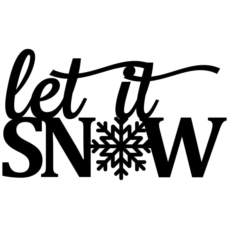Let It Snow Metal Art, Snowflake Metal Artwork, Christmas Holiday Metal Wall Art, Metal Snowflake Decor, Metal Wall Decor