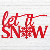 Let It Snow Metal Art, Snowflake Metal Artwork, Christmas Holiday Metal Wall Art, Metal Snowflake Decor, Metal Wall Decor