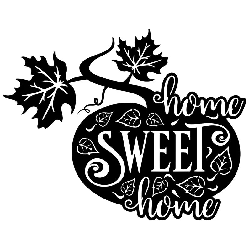 Home Sweet Home Metal Wall Art, Pumpkin Metal Wall Art, Laser Cut Home Sweet Home Sign, Metal Home Decor, Housewarming Gift
