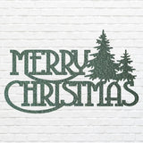 Merry Christmas Tree Metal Wall Art, Metal Christmas Sign, Laser Cut Metal Wall Art, Christmas Home Decor, Holiday Wall Art