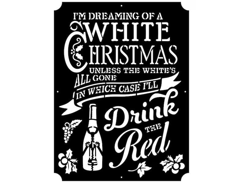 White Christmas Metal Art, Winter Christmas Metal Art Sign, Laser Cut Metal Wall Art, Christmas Home Decor