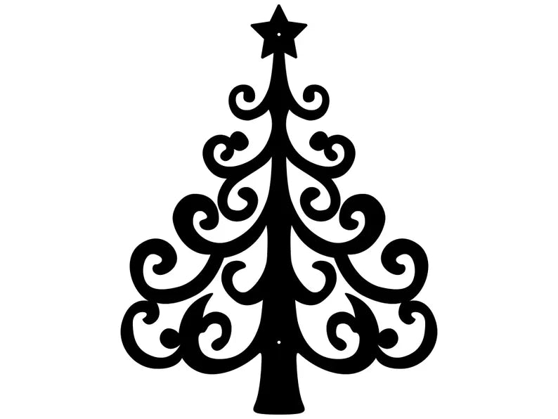 Metal Christmas Tree Wall Art, Holiday Wall Art, Christmas Tree Decor, Metal Wall Hanging, Christmas Wall Decor, Laser Cut Metal Sign