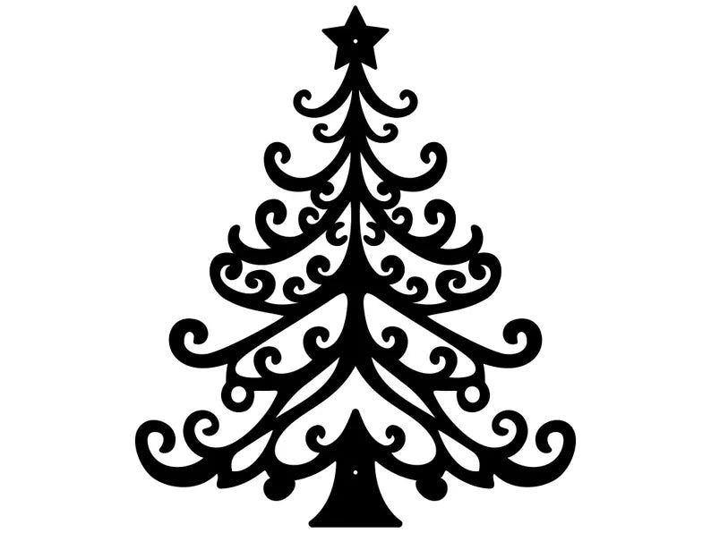 Christmas Tree Metal Wall Decor, Holiday Wall Art, Christmas Tree Wall Art, Metal Wall Hanging, Xmas Wall Decor, Laser Cut Metal Sign