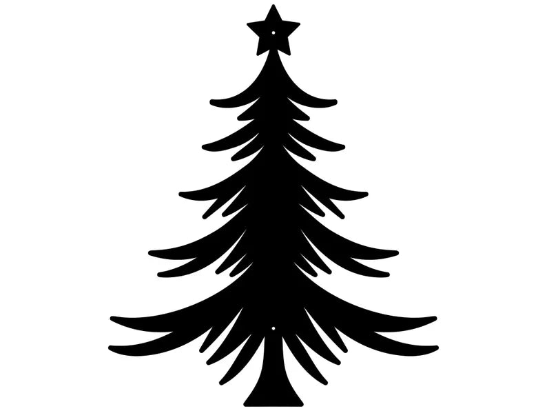 Christmas Tree Metal Wall Hanging, Holiday Wall Art, Christmas Tree Wall Art, Metal Artwork, Xmas Wall Decor, Laser Cut Metal Sign