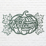 Welcome Metal Art, Welcome Fall Metal Wall Art, Pumpkin Metal Wall Decor, Laser Cut Welcome Home Sign, Welcome Decor