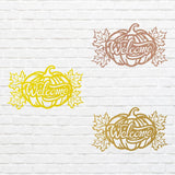 Welcome Metal Art, Welcome Fall Metal Wall Art, Pumpkin Metal Wall Decor, Laser Cut Welcome Home Sign, Welcome Decor