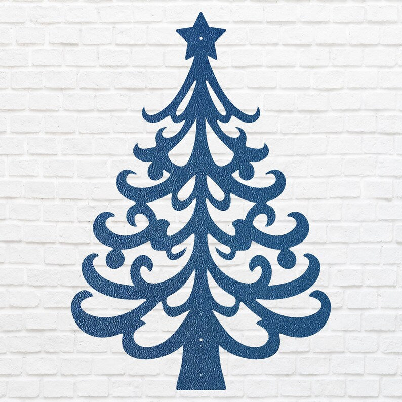 Christmas Tree Metal Wall Art, Holiday Wall Art, Christmas Tree Decor, Metal Wall Hanging, Christmas Wall Decor, Laser Cut Metal Sign