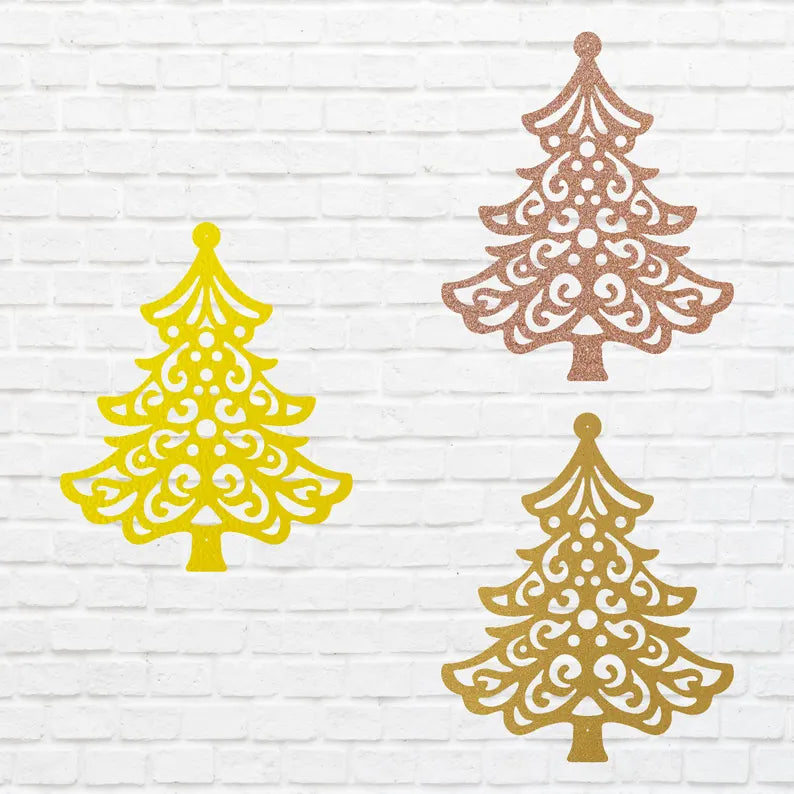 Christmas Tree Metal Art, Holiday Wall Art, Christmas Tree Decor, Metal Wall Hanging, Christmas Wall Decor, Laser Cut Metal Sign